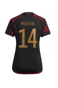 Duitsland Jamal Musiala #14 Voetbaltruitje Uit tenue Dames WK 2022 Korte Mouw